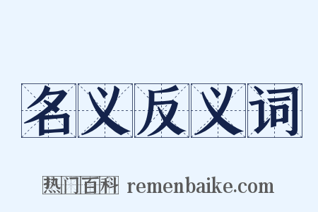 名义反义词是什么意思的图片